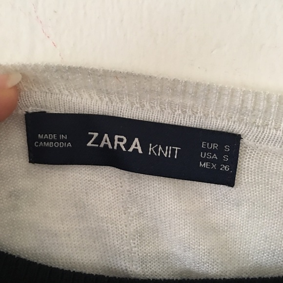 Two Light Zara Sweaters (Cream& Navy) - Picture 3 of 5
